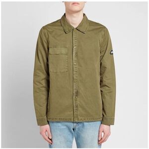 Penfield Men’s Blackstone Olive Green Cotton Twill Snap Closure Shirt Jacket